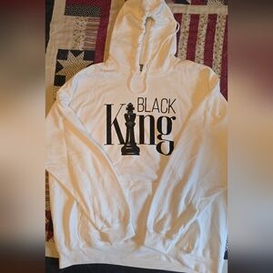 Black King White Hoodie Sweater